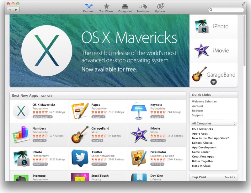 apple app store for mac os x